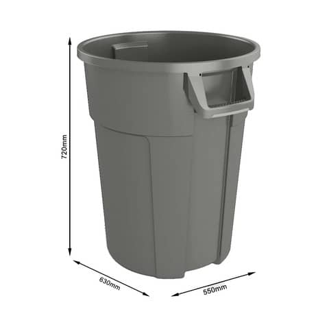 Pattumiera Titan 120 lt Rotho grigio F600092